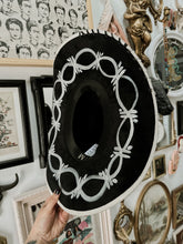 Painted top and bottom Alternative cowgirl hat