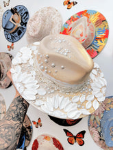 Cream, white and pearls with vintage pin- made to order