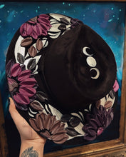 Brown, burgundy and maroon with moons
