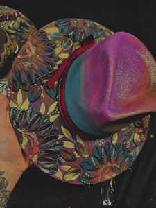 Jewel toned ombre extra shimmer hat
