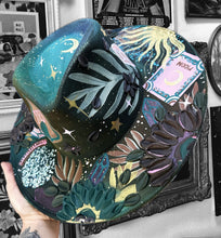 Turquoise and teal witchy hat