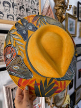Top and Bottom mustard butterfly hat