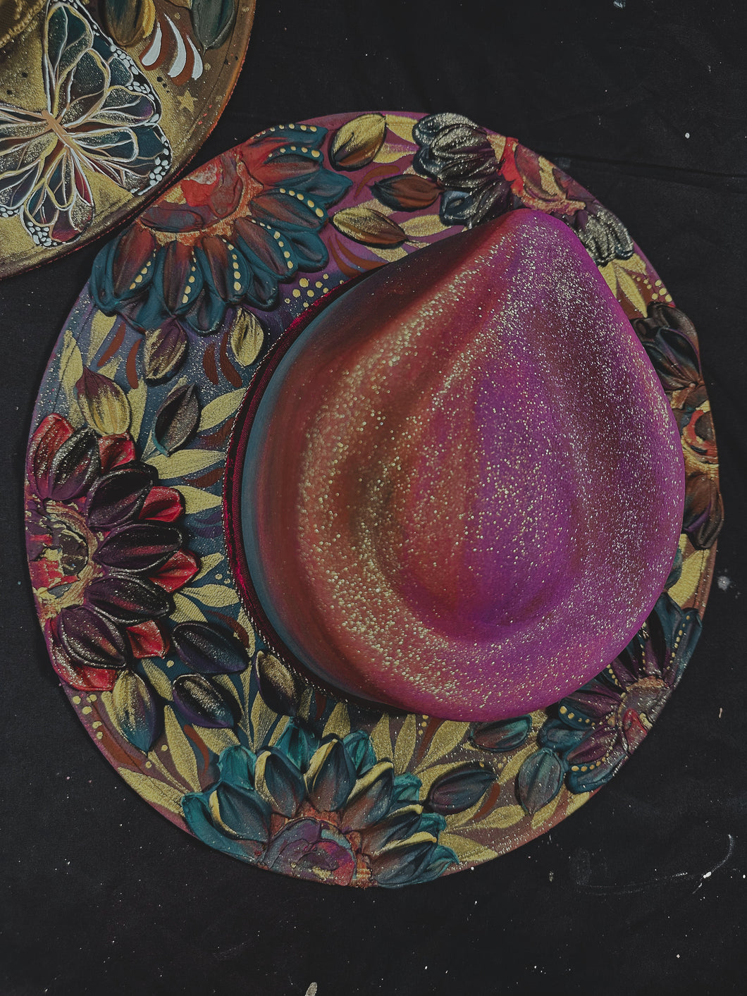 Jewel toned ombre extra shimmer hat