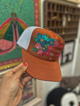 Brunt orange with turquoise American flag