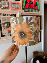 Made to order: Handpainted sunflower one of a kind lamp shade (all around 360 original painting)