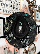 Black color shifting extra shimmery black hat (made to order)