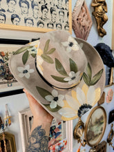 Cream beige tan sunflowers cowgirl hat