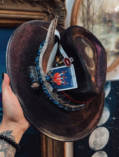 Outlaw witch hat with tarot cards and snake