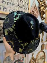 Black color shifting extra shimmery black hat (made to order)