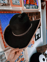 OUTCAST ANTHEM: Black and tan piercing cowgirl hat