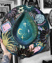 Turquoise and teal witchy hat