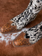Genuine Hide and leather cowgirl booties size 8