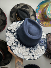 Cowboys hat top and bottom painted