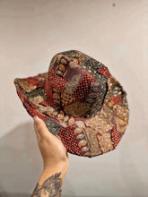limited edition Rare: 1 of 1 Boho Rust and Gold Embellished Cowgirl Hat (top and bottom)
