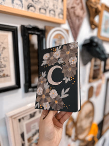 Black vegan leather journal