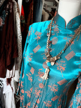 Authentic vintage Vietnamese/Chinese Turquoise Dress size S