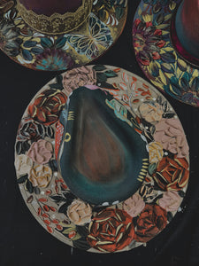 Alice in Wonderland Inspired, top and bottom painted size Large