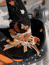 Autumn Witch Hat with mushrooms- free crystal