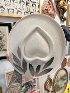 Heart shaped hummingbird underbrim hat