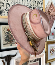 Blush pink white florals outlaw hat