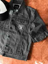 Raiders Denim Jacket size m nwt
