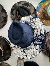Cowboys hat top and bottom painted