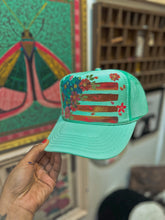 Mint turquoise American flag