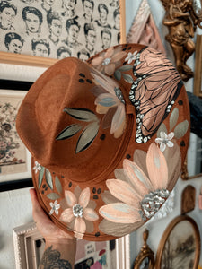 Camel colored with butterfly and florals