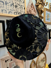 Black color shifting extra shimmery black hat (made to order)