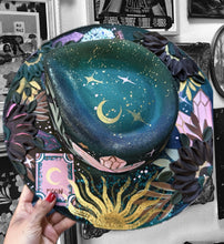 Turquoise and teal witchy hat