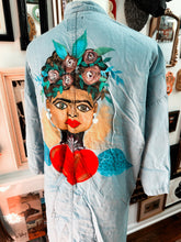 Hand painted by Yaya denim Kimono Frida inspired size M