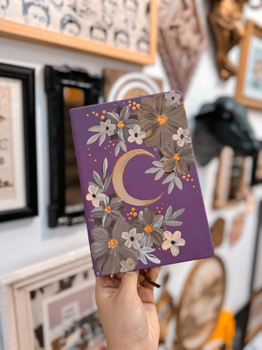 Purple vegan leather journal