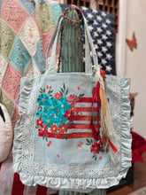 Large americana canvas tote