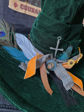 Emerald Green Cowgirl Witch Hat (plus free mini witch hat)