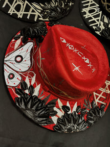 Red and black sleep token inspired hat (made to order)
