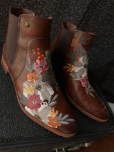 Genuine soft leather painted boots size 8.5