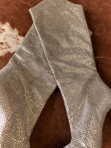 Brand new disco ball boots extra shiny size 8 ￼