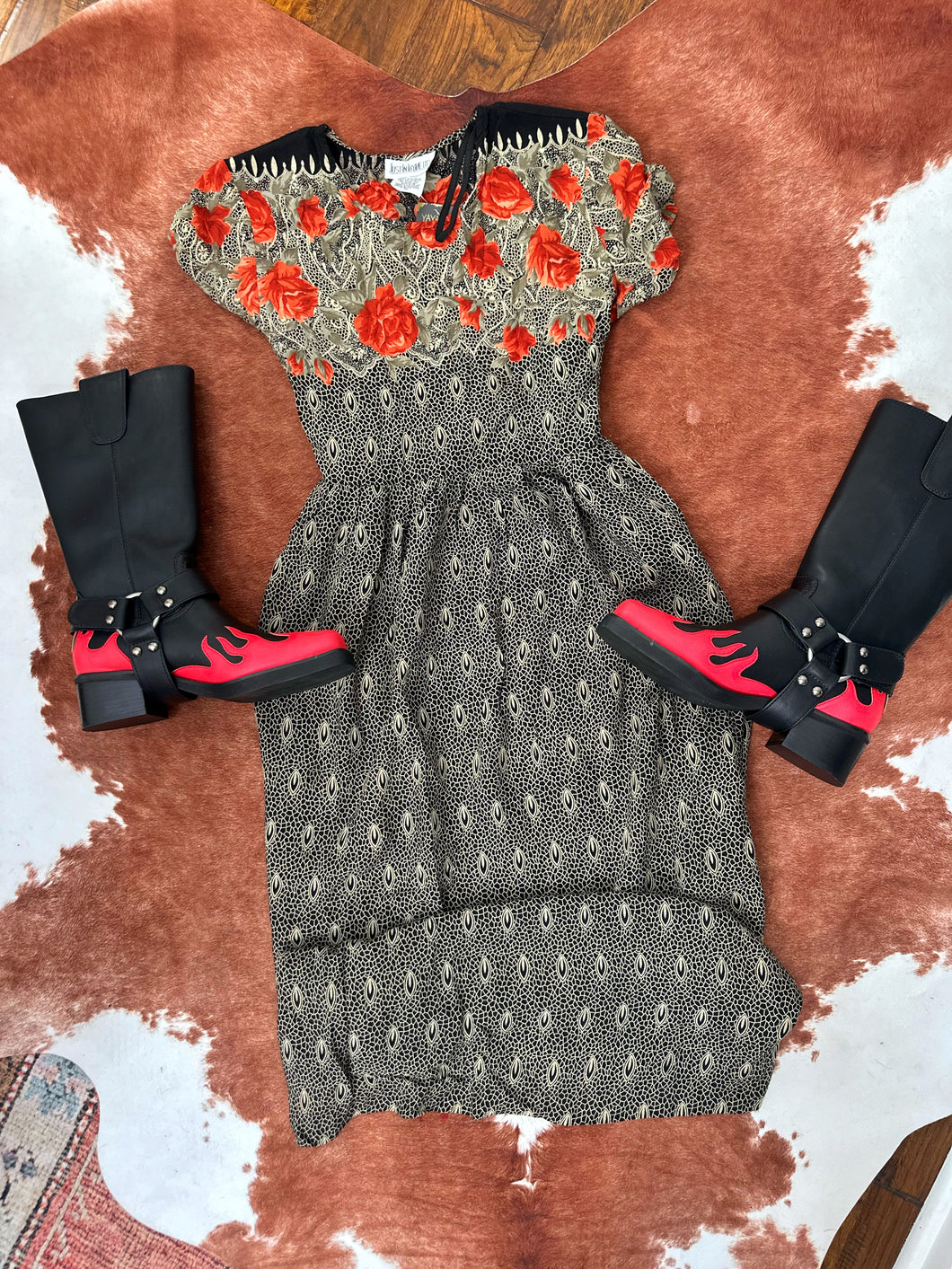 Whimsigoth rose dress size L