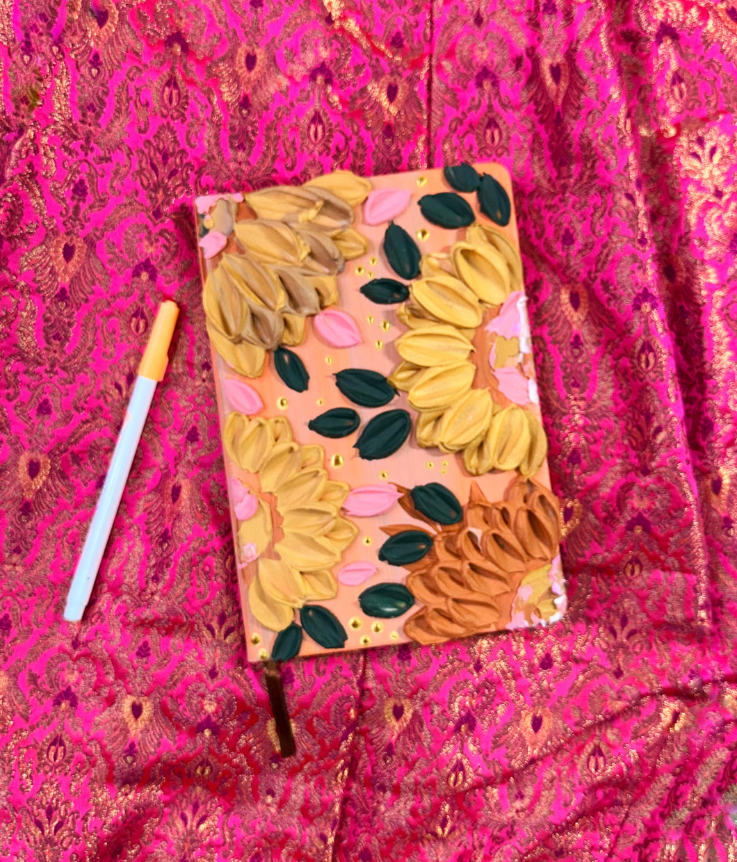Hardcover hand painted journal