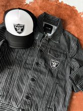 Raiders Denim Jacket size m nwt