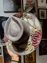 Gray burgundy mauve florals