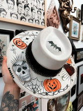 Spooky hat painted top and bottom