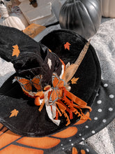 Autumn Witch Hat with Mushrooms- free crystal