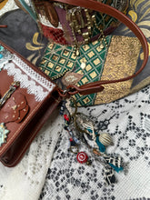 Rare 1 of 1 handmade charms vintage shoulder purse with stones