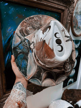 Nuetral animals of the night cream hat (free 2nd nuetral hand painted fall leaves hat)