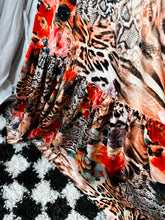 NWT: Extra wide and flowy animal floral print skirt size M-6