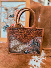 Genuine hide: Cowgirl horse handpainted purse crossbody