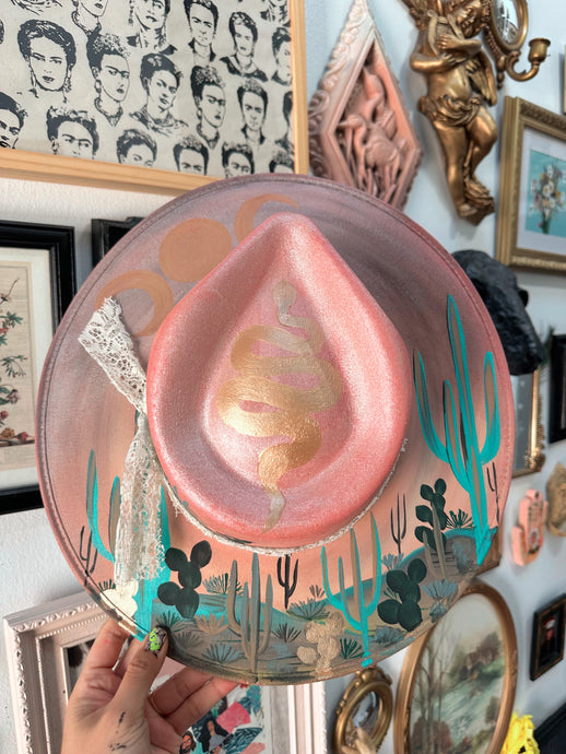 Metallic Pink with Gray (top and bottom painted