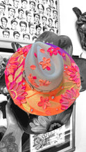 Ombre colorful floral with gold and pearls