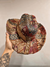 limited edition Rare: 1 of 1 Boho Rust and Gold Embellished Cowgirl Hat (top and bottom)